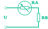Principdiagram for indre modstand